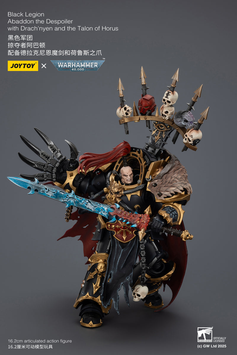 JOYTOY Action Figure Warhammer 40K Black Legion Abaddon the Despoiler