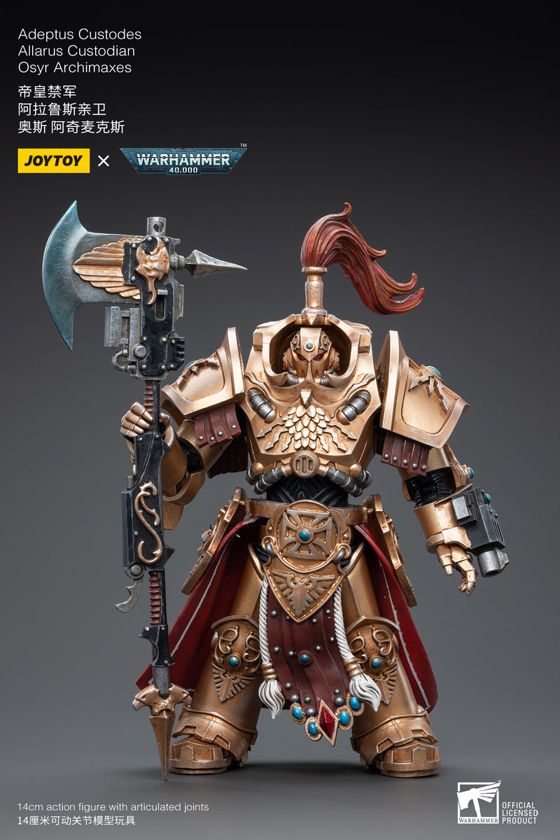 JOYTOY 1/18 Warhammer 40K Adeptus Custodes Shield-Captain Hydon Seronis, Action Figure Collezionabile 12,5 Cm, Licenza Ufficiale