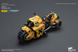 1/18 JOYTOY Action Figure Warhammer 40K Imperial Fists Raider-pattern Combat Bike