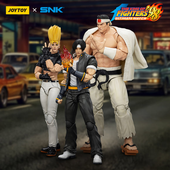 [Pre-Order]1/18 JOYTOY Action Figure SNK KOF 98UM Hero Team Kyo Kusanagi Goro Daimon Benimaru Nikaido