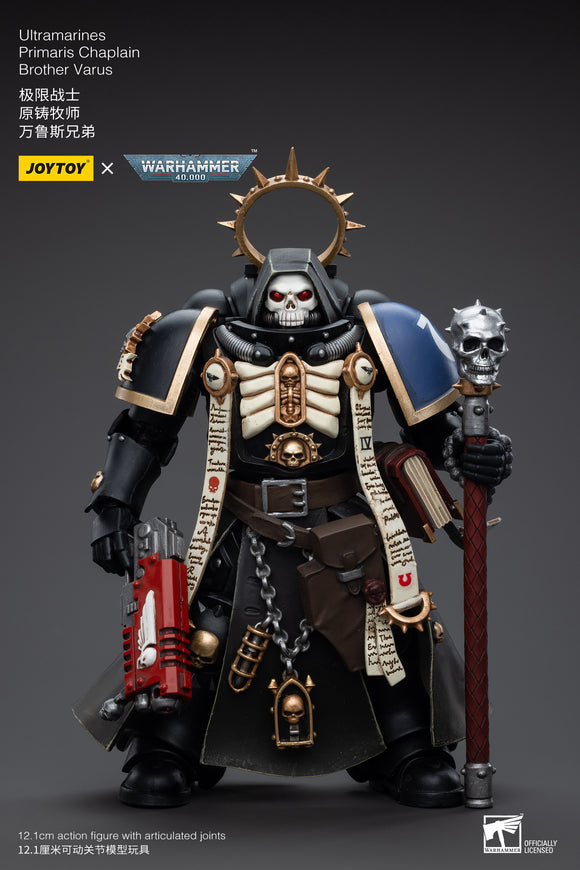 1/18 JOYTOY Action Figure Warhammer Ultramarines Primaris Chaplain Brother Varus