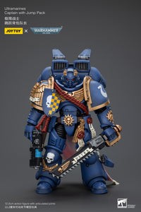 1/18 JOYTOY Action Figure Warhammer Ultramarines Captain With Jump Pack