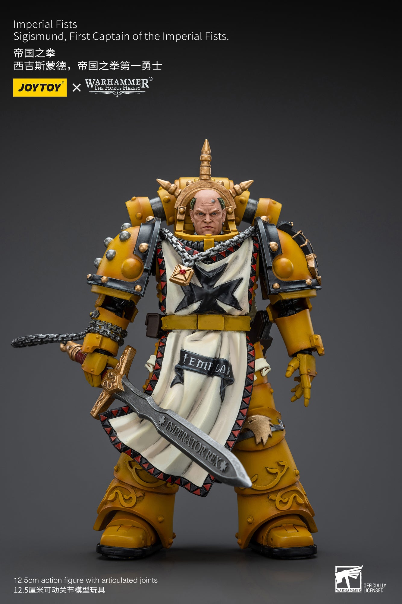 JOYTOY WH40K Imperial Fists Sigismund, First Captain of the