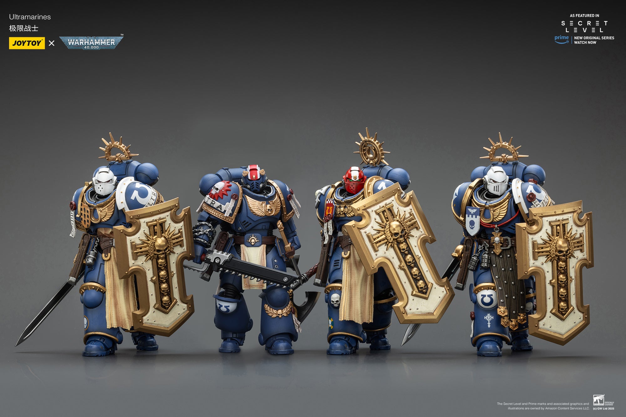 1/18 JOYTOY Action Figure 40K Ultramarines Titus Metaurus Levantus