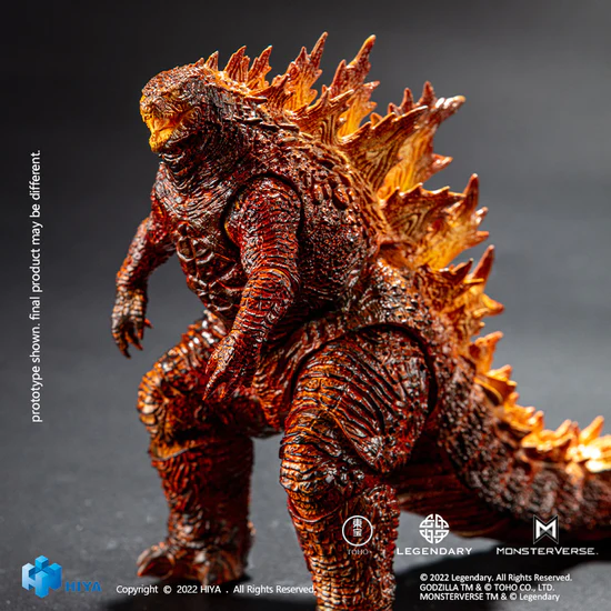 HIYA 7inches 18cm Action Figure Exquisite Basic Godzilla King of the Monsters Burning Godzilla