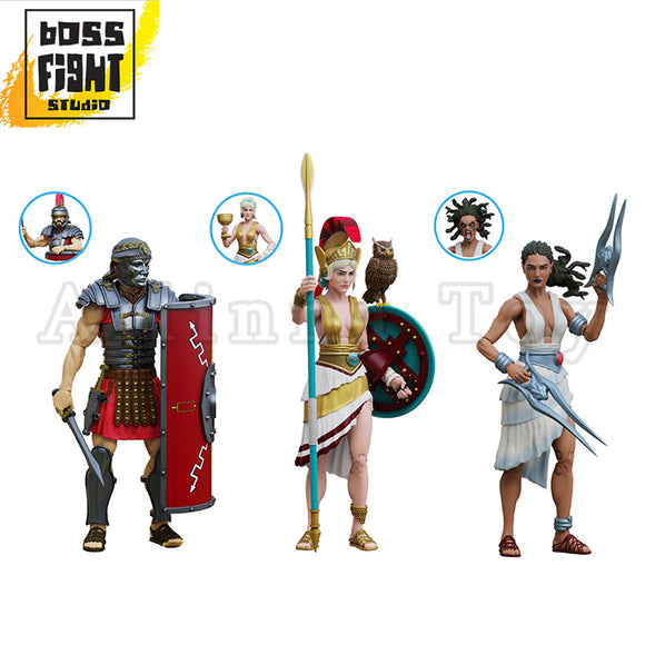 BFS 1/18 Boss Fight Studio 4inches Action Figure Vitruvian H.A.C.K.S. 10th Anniversary Roman Legionary Athena Medusa