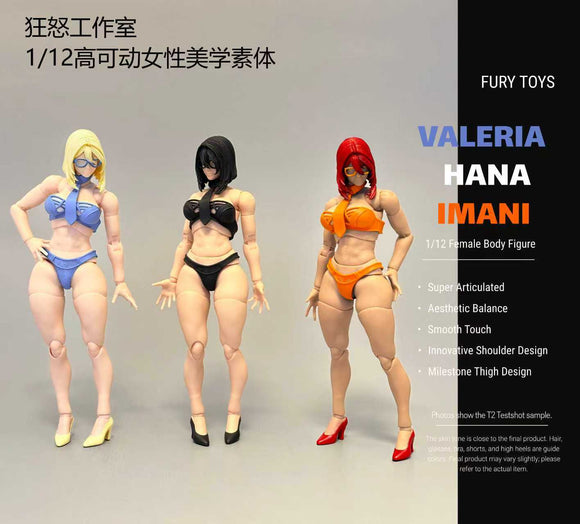 [Pre-Order]Fury Toys 1/12 Action Figure Female Body Figure Valeria Hana Imani