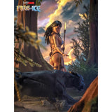 [Pre-Order]6.5inches 1/12 Frazetta Girls Action Figure Fire and Ice ICON Collectibles Dark Wolf Teegra Ver. 2