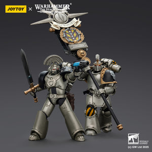 [Pre-Order]1/18 JOYTOY Action Figure Warhammer The Horus Heresy Iron Warriors MKVI Tactical Sergeant and Command Squad Chosen with Legion Standard