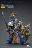 1/18 JOYTOY Action Figure Warhammer Ultramarines Primaris Captain with Relic Shield and Power Sword