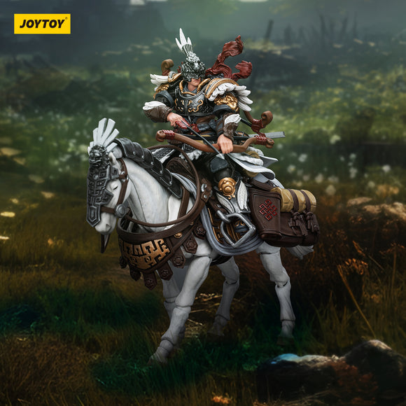 [PRE-ORDER]1/18 JOYTOY 3.75inch Action Figure Dark Source JiangHu Northern Hanland Empire White Feather Snowfield Archery Cavalry and White Feather Armored Horse