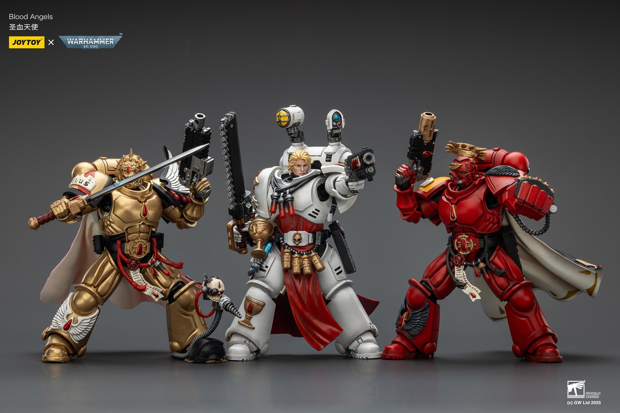 JOYTOY Action Figure Warhammer 40K Blood Angels Captain and