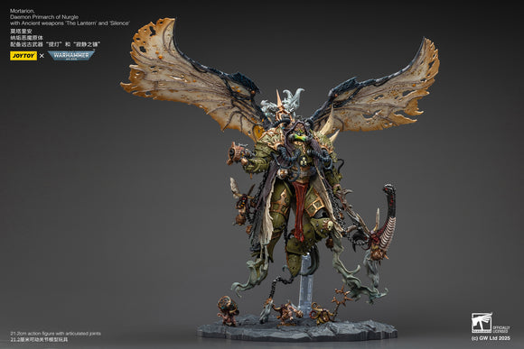 [Pre-Order]JOYTOY Action Figure Warhammer 40K Mortarion， Daemon Primarch of Nurgle with Ancient weapons‘The Lantern' and ‘Silence'