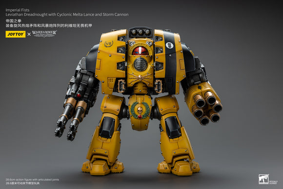 [PRE-ORDER]1/18 JOYTOY Action Figure Warhammer Imperial Fists Leviathan Dreadnought with Cyclonic Melta Lance and Storm Cannon