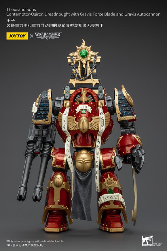 [PRE-ORDER]1/18 JOYTOY Action Figure Warhammer The Horus Heresy Thousand Sons Contemptor-Osiron Dreadnought With Gravis Force Blade And Gravis Autocannon