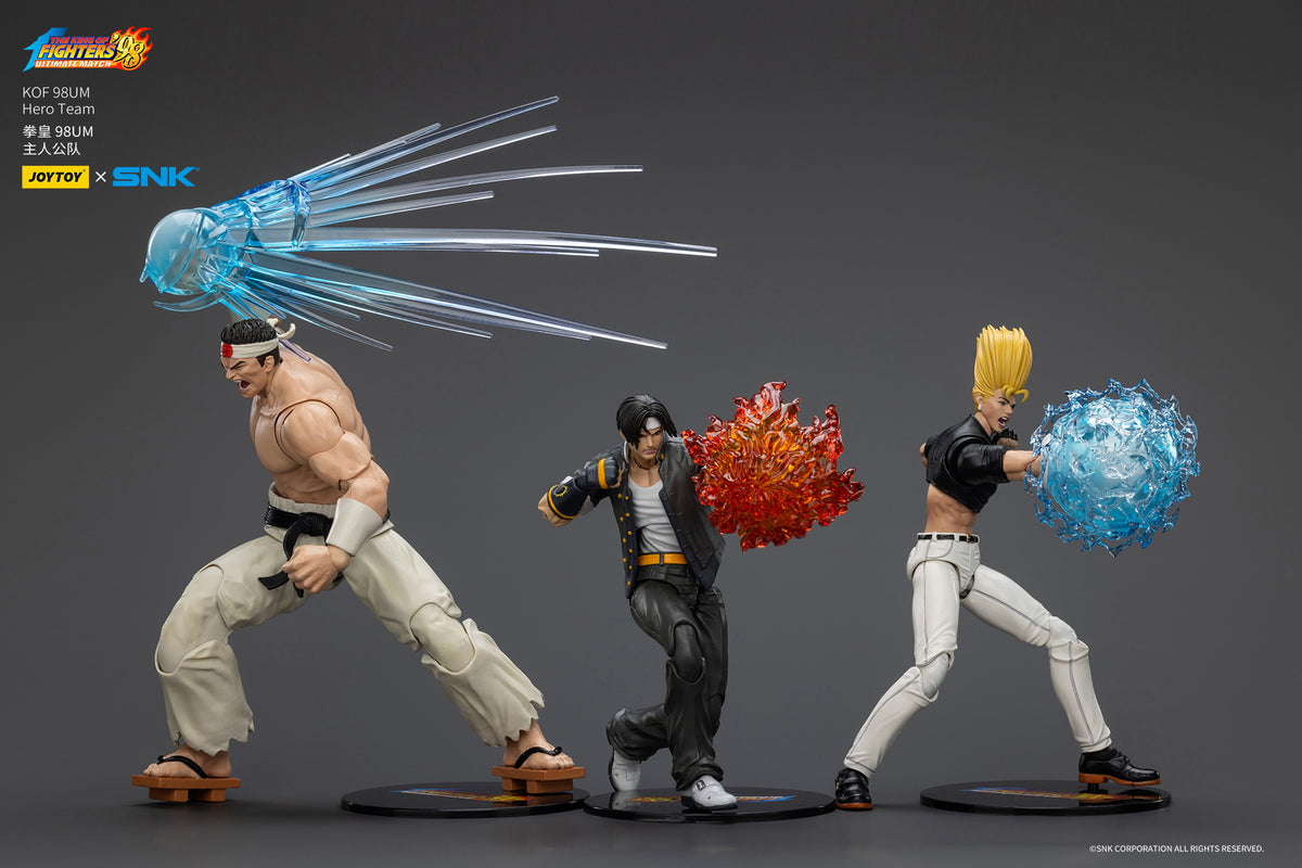 JOYTOY SNK KOF 98UM Hero Team 1/18 figuras de acción Kyo Kusanagi muñeca Goro Daimon modelo JOYTOY SNK KOF 98UM Hero Team 1/18 figuras de acción Kyo Kusanagi muñeca Goro Daimon modelo