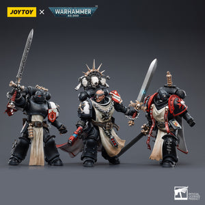 1/18 JOYTOY Action Figure Warhammer Black Templars (3pcs)