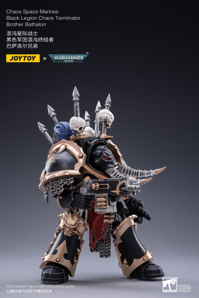 JOYTOY Warhammer 40K Set 6 Action Figure 1/18: Chaos Space Marines Black Legion, Da Collezione, 15+ - 2