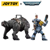 1/18 JOYTOY Action Figure Warhammer Space Wolves Thunderwolf Cavalry Frode